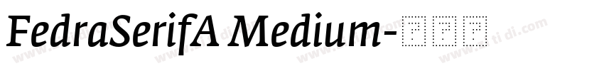 FedraSerifA Medium字体转换